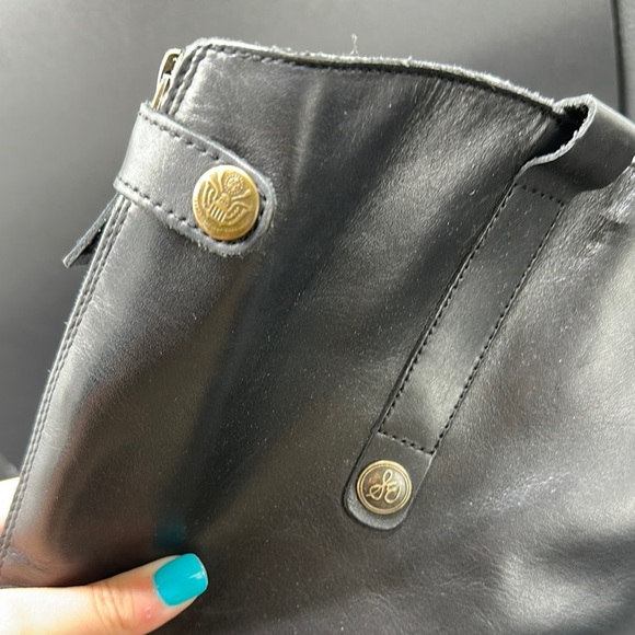 black Sam Edelman Penny Leather knee high riding boots size 8.5 wide calf - Picture 8 of 8